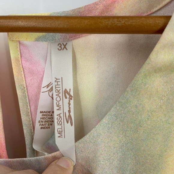 Seven 7 Melissa McCarthy Watercolor Blouse Top 3X - Picture 4 of 11
